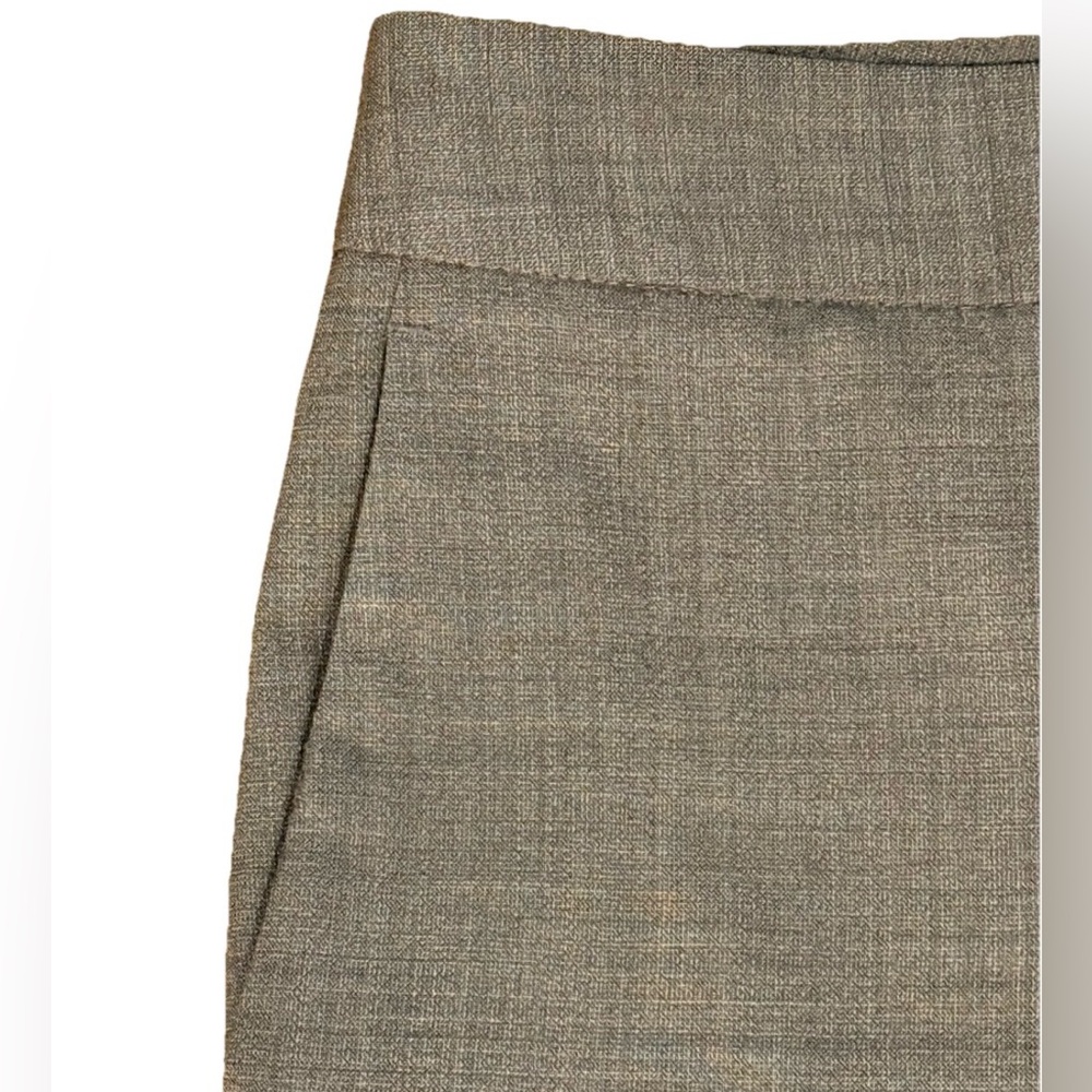 Theory Gray Wool Blend Straight Leg Ankle Trouser Mid Rise Size 6 - Picture 4 of 8